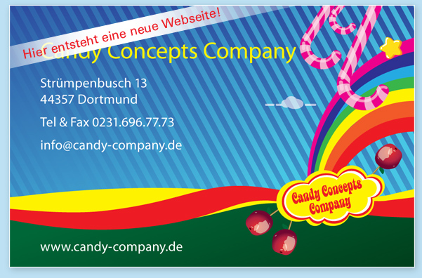 Hier entsteht in kürze der Internetauftritt von Candy Concepts Company
